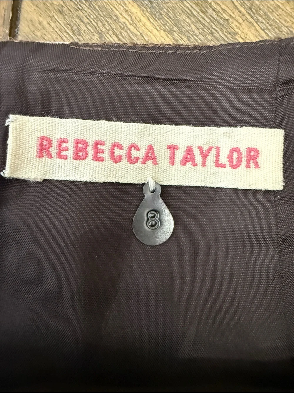 Rebecca Taylor Vintage Brown & Pink Tweed Mini Skirt Women’s Size 8 Lined Zipper